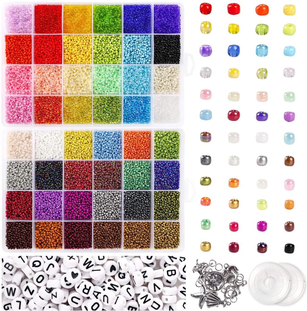 UOONY 35000 pcs Bracelet Beads for Jewelry Making Kit, Bead Craft Kit ...